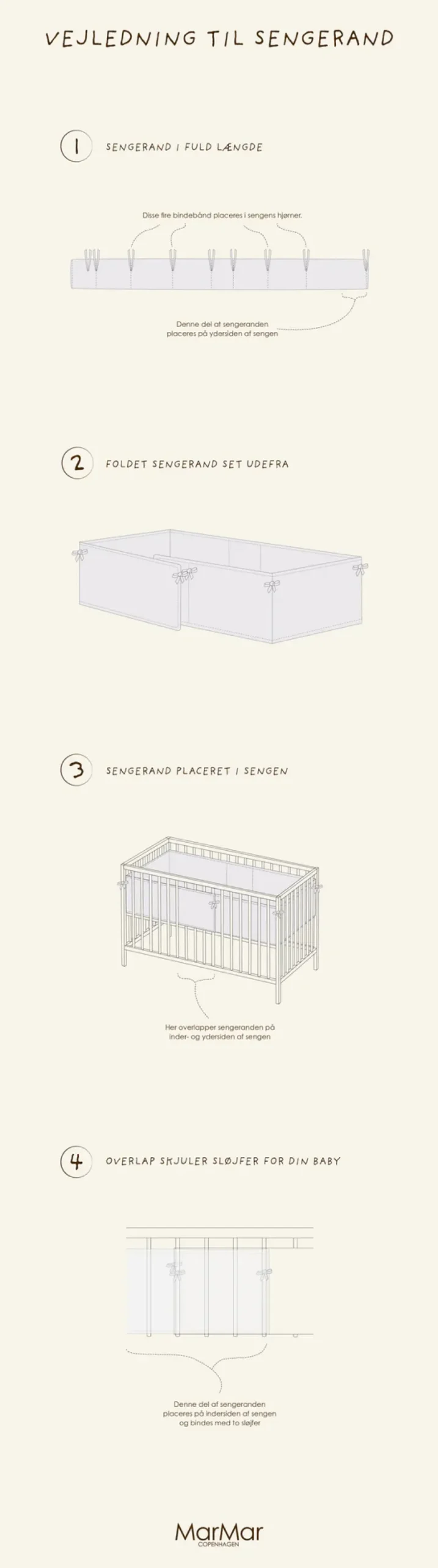 MarMar Copenhagen Sengerande>Bed Bumper, Sengerand Little Rose