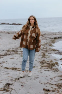 MarMar Copenhagen Overtøj>Jack W, Teddybear Jakke Chunky Hazel Check
