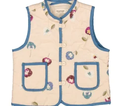 MarMar Copenhagen Overdele>Jola, Vest Med Fyld Pansy Embroidery