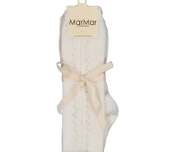 MarMar Copenhagen Strømper & Strømpebukser>Knee Socks Pointelle, Strømper Gentle White