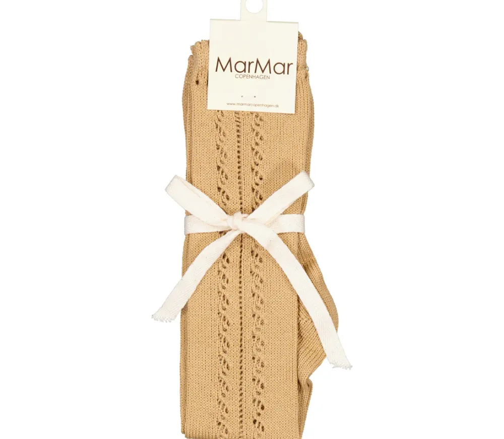 MarMar Copenhagen Strømper & Strømpebukser>Knee Socks Pointelle, Strømper Cumin