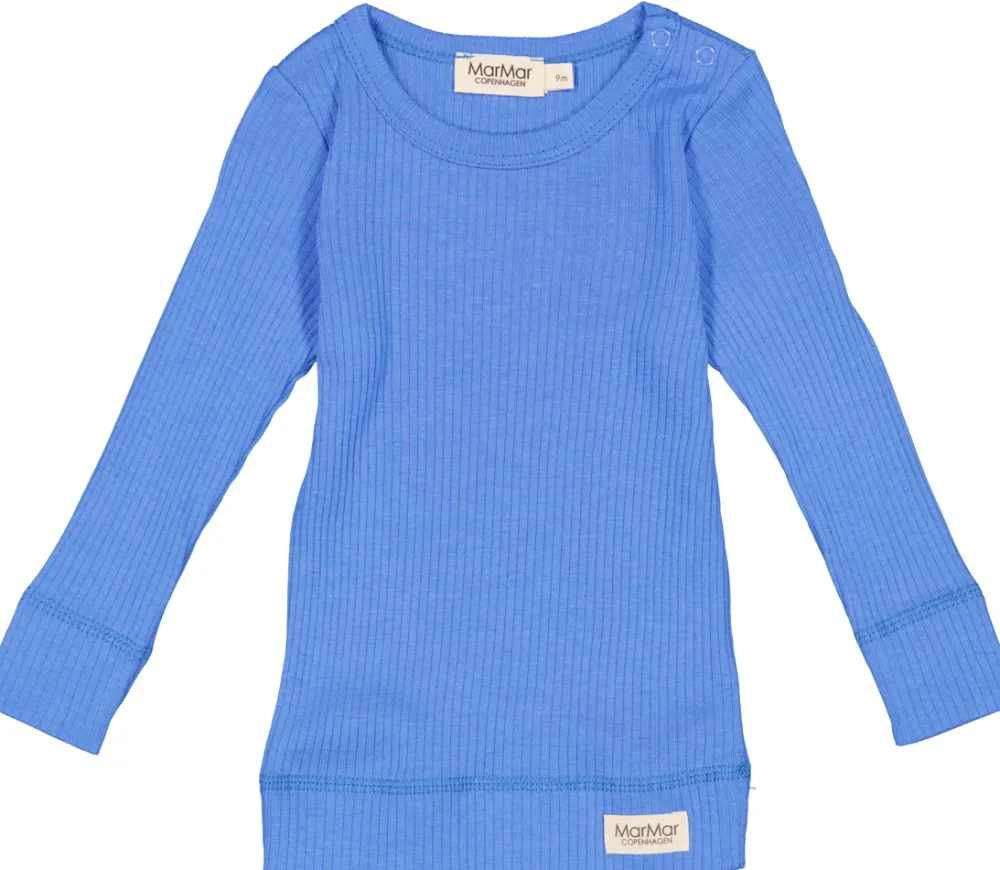 MarMar Copenhagen Overdele>Plain Tee Ls, T-Shirt Vivid Blue