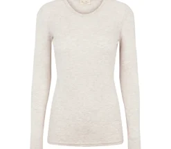 MarMar Copenhagen T-Shirts>Plain Tee W, T-Shirt Beige Melange