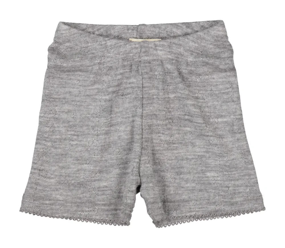 MarMar Copenhagen Uld>Poe, Uld Pointelle Underbukser Grey Melange