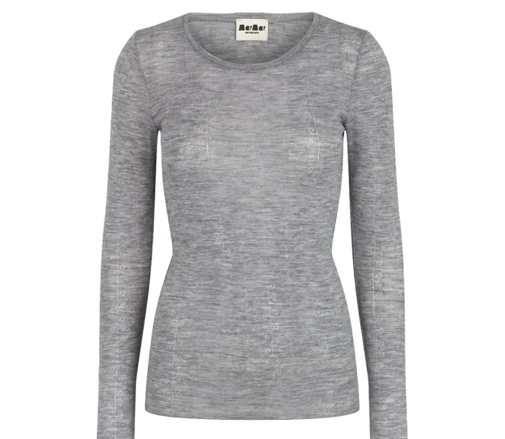 MarMar Copenhagen T-Shirts>Tamra W, T-Shirt Grey Melange