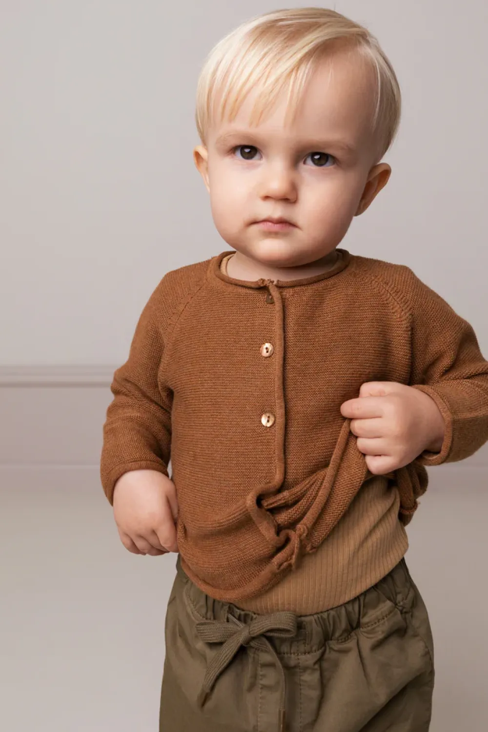 MarMar Copenhagen Strik>Totti, Cardigan Dark Fudge Melange