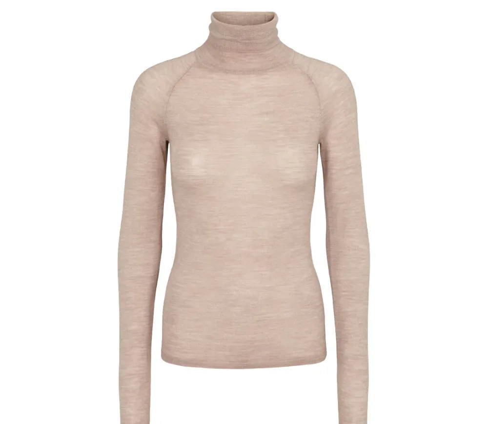MarMar Copenhagen Strik>Trisha W, Bluse Nougat Melange