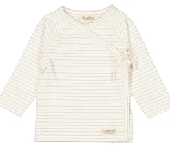 MarMar Copenhagen Bluser>Tut Wrap Ls, Bluse White Sage Stripe