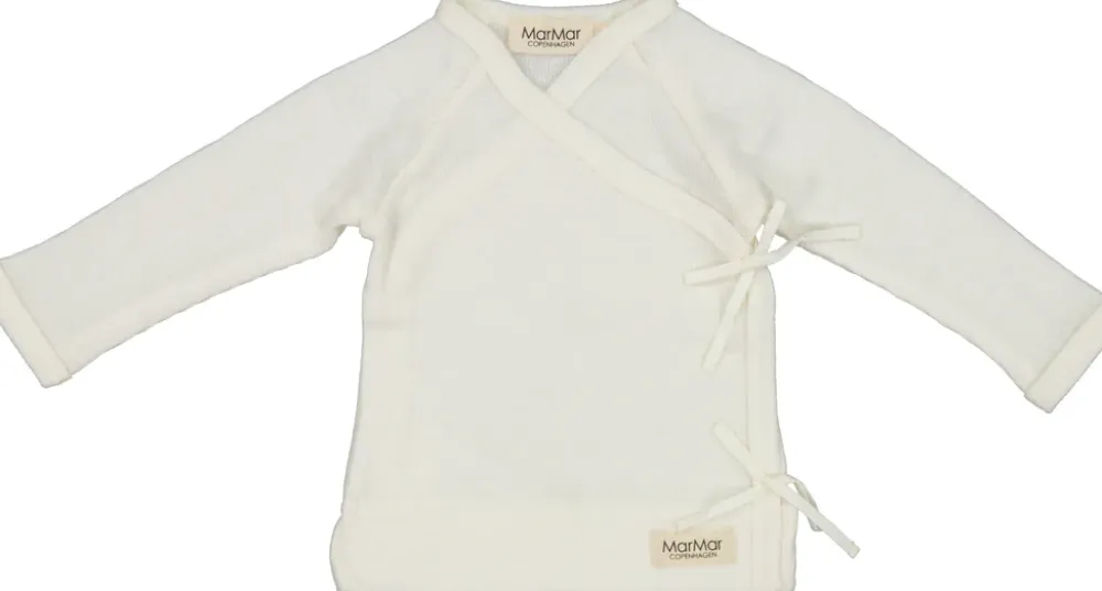 MarMar Copenhagen Uld>Tut Wrap Ls, Uld Rib Bluse Natural